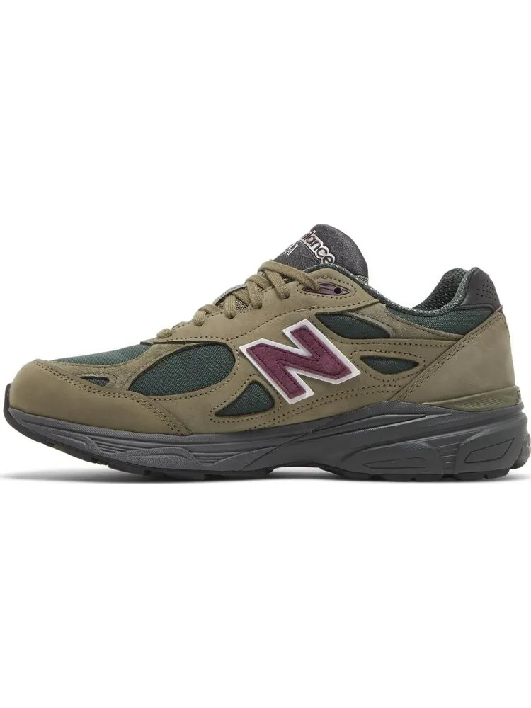 Кроссовки New Balance Teddy Santis x 990v3 Made in USA 'Green Purple' — изображение 3 из 8, зеленый