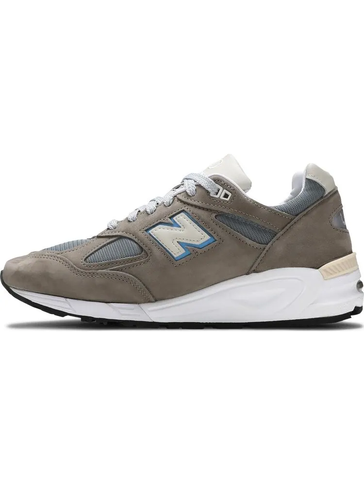 Кроссовки New Balance 990v2 Made in USA 'Steel Blue' — изображение 3 из 8, зеленый