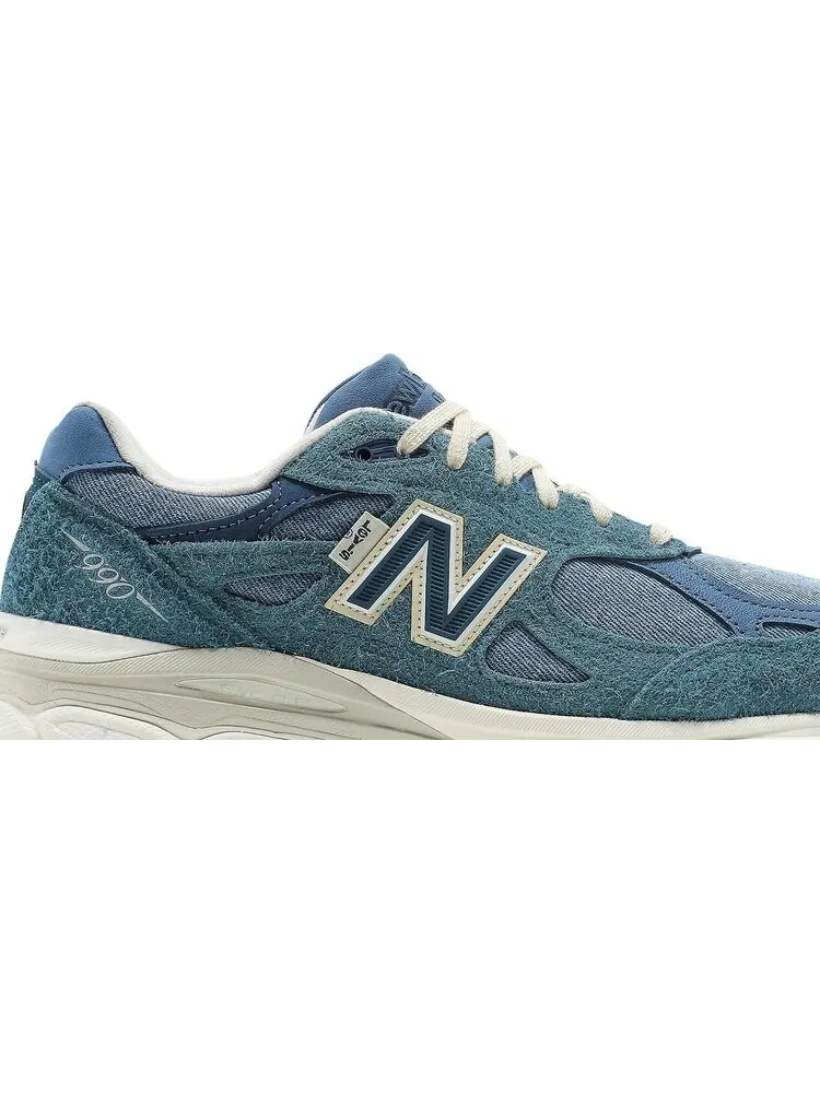 Кроссовки New Balance Levi's x 990v3 Made In USA 'Mallard Blue' — изображение 2 из 8, синий