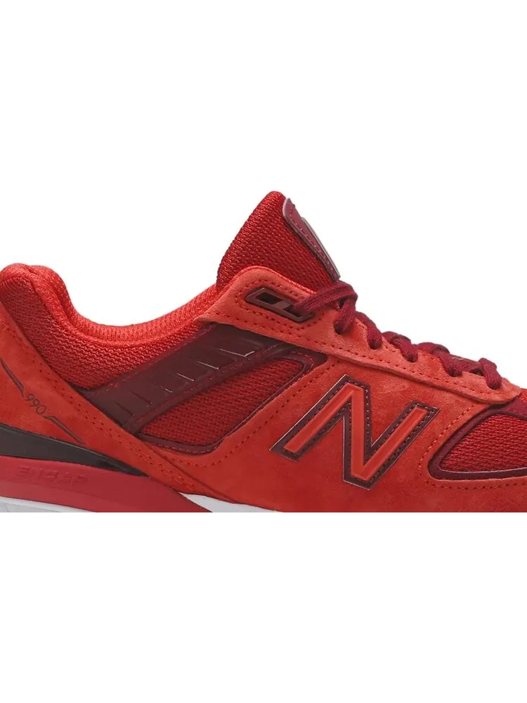 Кроссовки New Balance 990v5 Made in USA 'Molten Lava' — изображение 2 из 8, красный