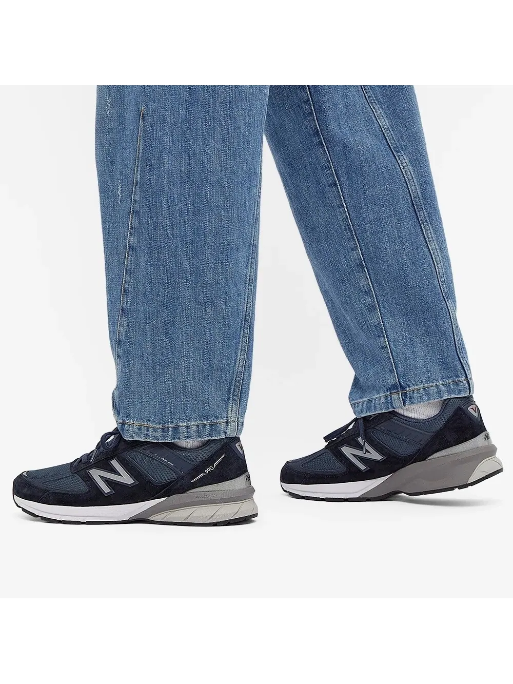 Кроссовки New Balance 990v5 Made in USA «Navy» — изображение 2 из 7, синий