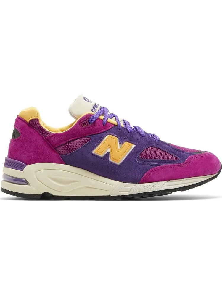 Кроссовки New Balance 990v2 Made in USA 'Purple Yellow' — изображение 1 из 8, фиолетовый