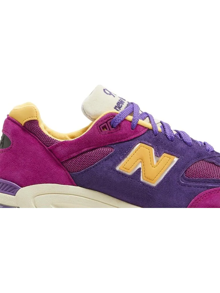 Кроссовки New Balance 990v2 Made in USA 'Purple Yellow' — изображение 2 из 8, фиолетовый