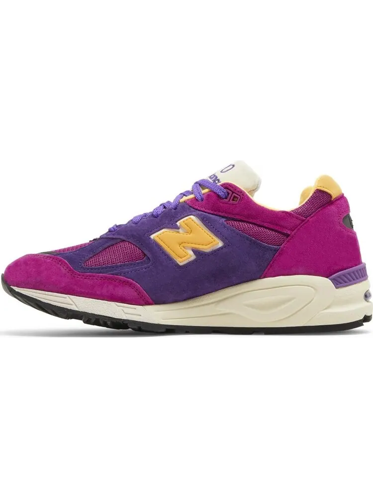 Кроссовки New Balance 990v2 Made in USA 'Purple Yellow' — изображение 3 из 8, фиолетовый