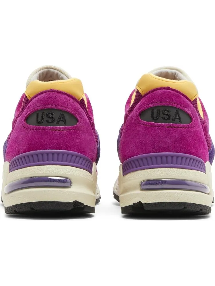 Кроссовки New Balance 990v2 Made in USA 'Purple Yellow' — изображение 6 из 8, фиолетовый