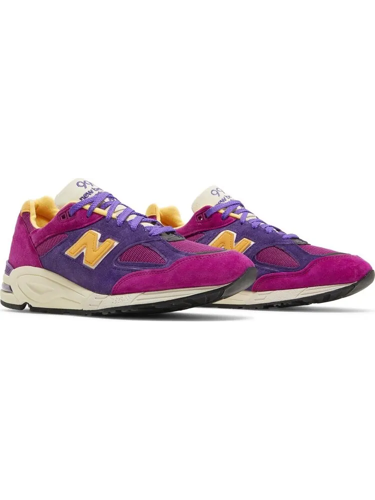 Кроссовки New Balance 990v2 Made in USA 'Purple Yellow' — изображение 8 из 8, фиолетовый