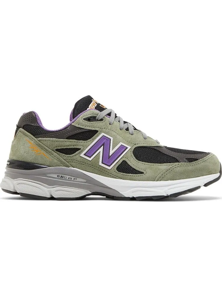 Кроссовки New Balance Teddy Santis x 990v3 Made In USA 'Olive Leaf' — изображение 1 из 8, зеленый