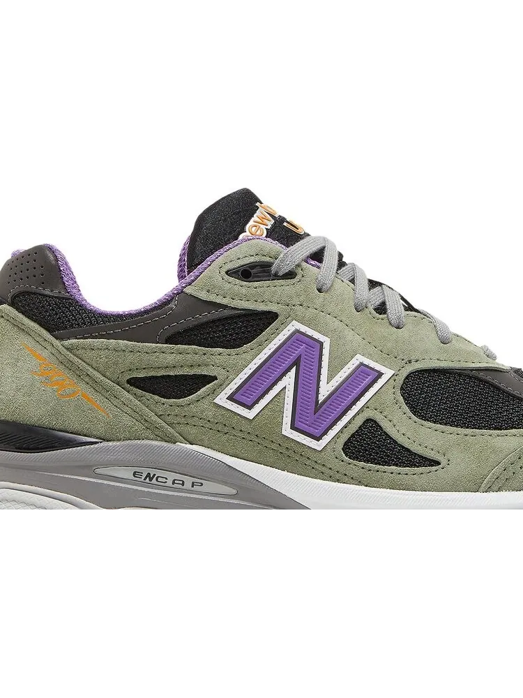 Кроссовки New Balance Teddy Santis x 990v3 Made In USA 'Olive Leaf' — изображение 2 из 8, зеленый