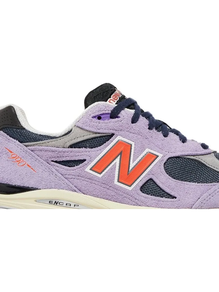 Кроссовки New Balance Teddy Santis x 990v3 Made in USA 'Raw Amethyst' — изображение 2 из 10, фиолетовый
