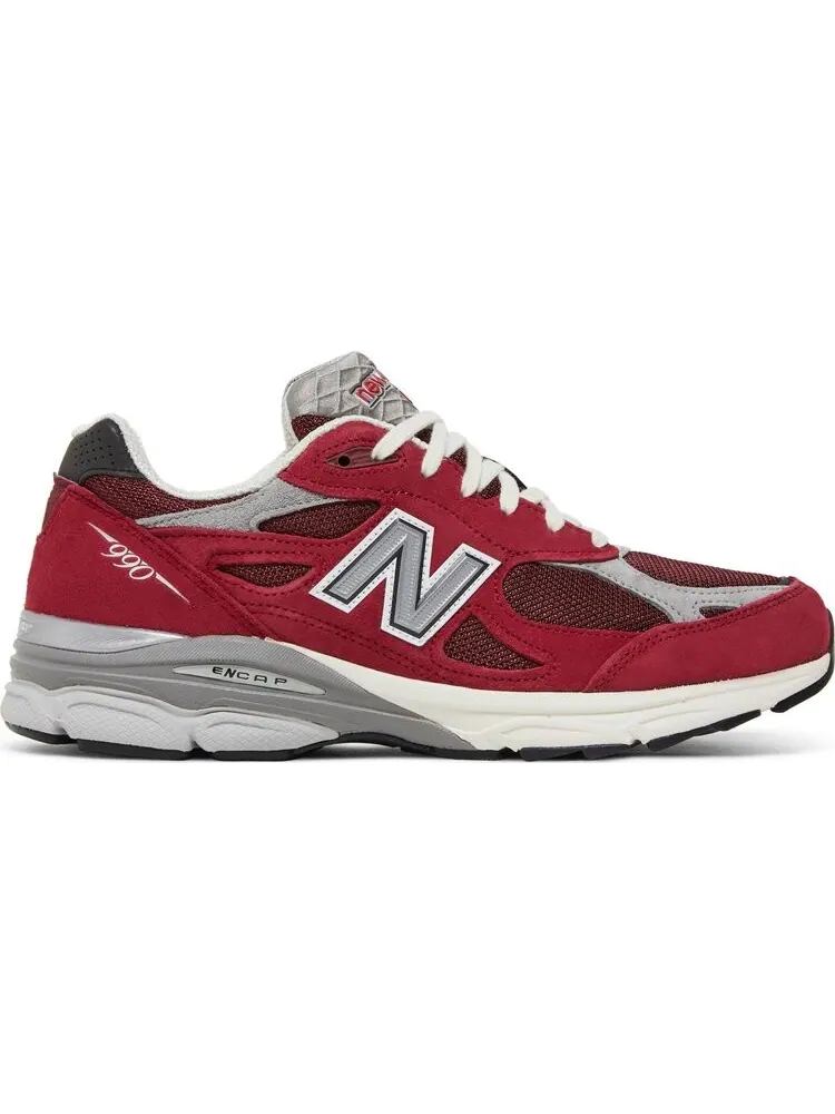 Кроссовки New Balance Teddy Santis x 990v3 Made in USA 'Scarlet Marblehead' — изображение 1 из 10, красный