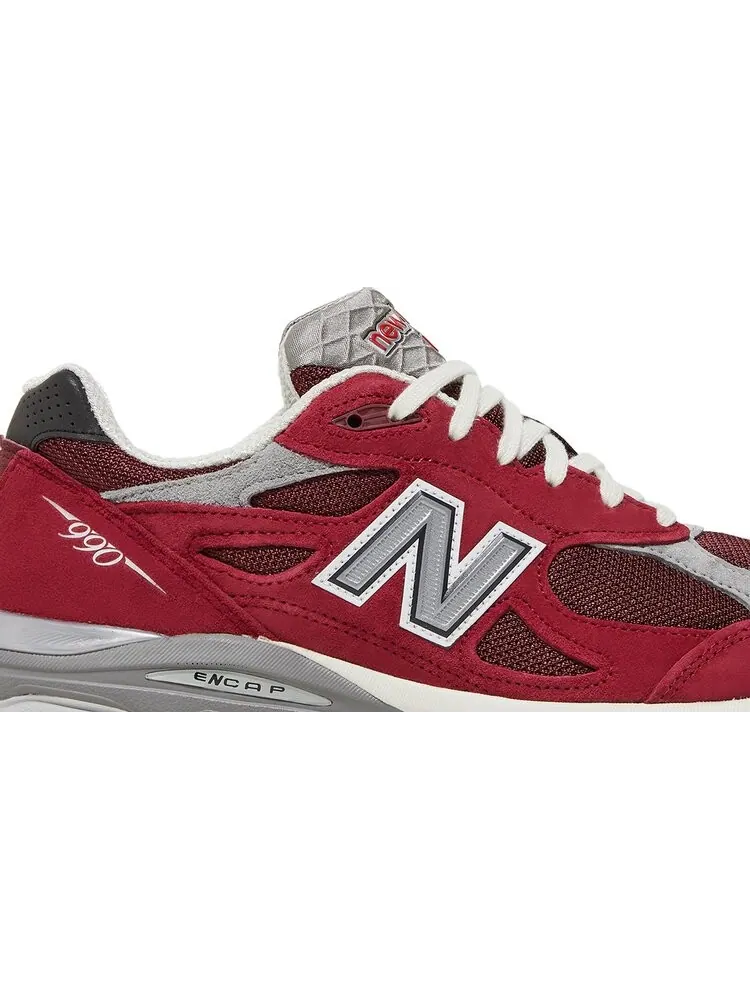 Кроссовки New Balance Teddy Santis x 990v3 Made in USA 'Scarlet Marblehead' — изображение 2 из 10, красный