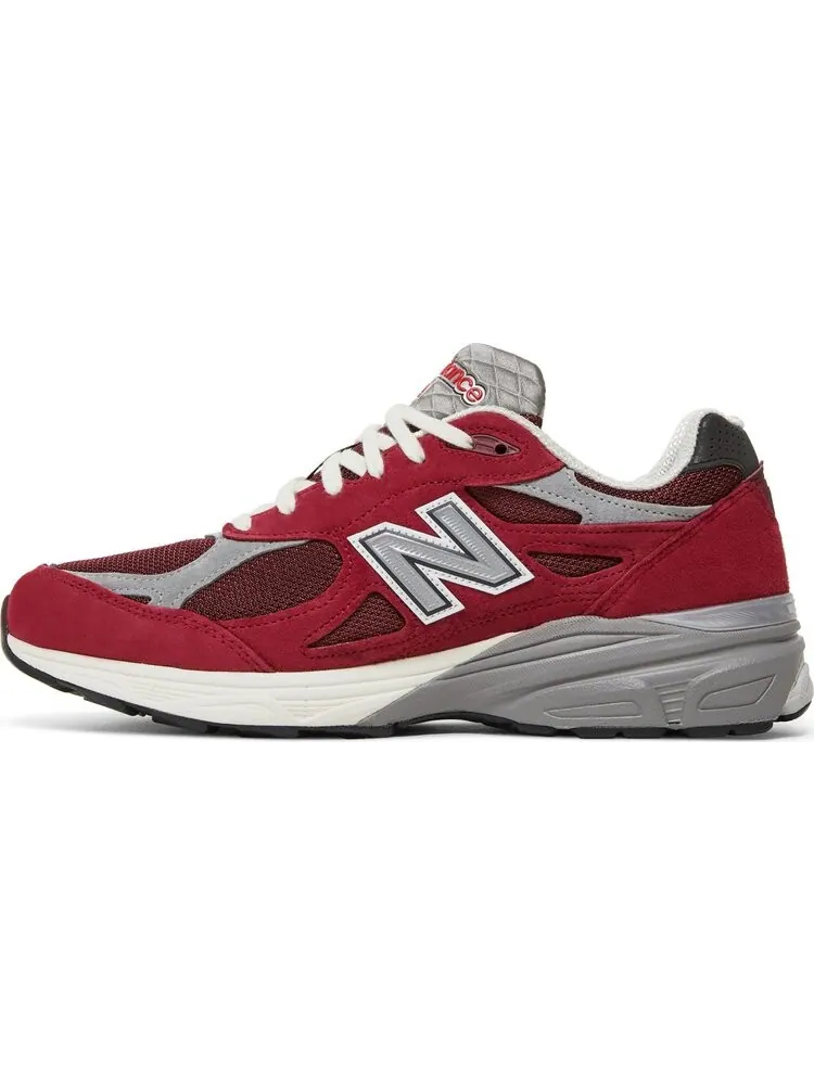 Кроссовки New Balance Teddy Santis x 990v3 Made in USA 'Scarlet Marblehead' — изображение 3 из 10, красный