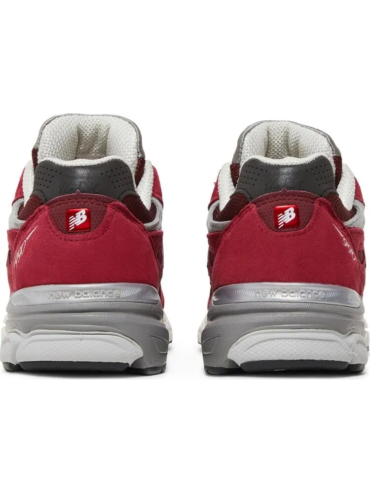 Кроссовки New Balance Teddy Santis x 990v3 Made in USA 'Scarlet Marblehead' — изображение 6 из 10, красный