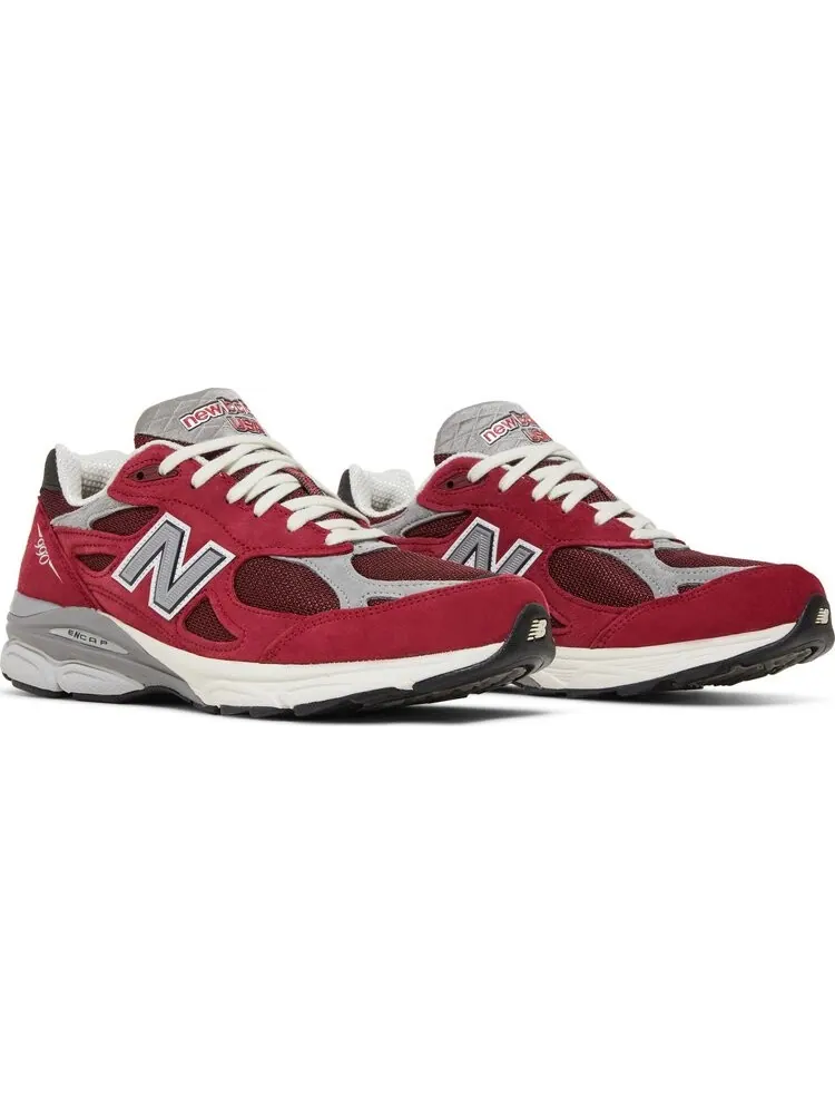 Кроссовки New Balance Teddy Santis x 990v3 Made in USA 'Scarlet Marblehead' — изображение 8 из 10, красный