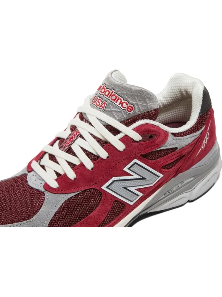 Кроссовки New Balance Teddy Santis x 990v3 Made in USA 'Scarlet Marblehead' — изображение 9 из 10, красный