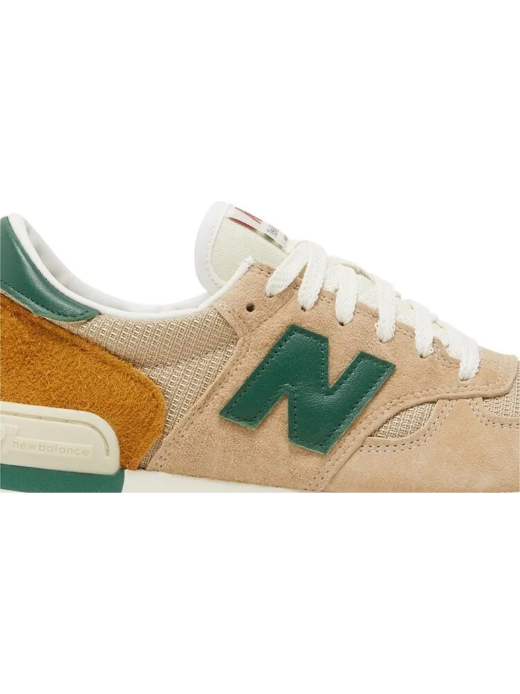 Кроссовки New Balance 990v1 Made in USA 'Tan Green' — изображение 2 из 4, бежевый