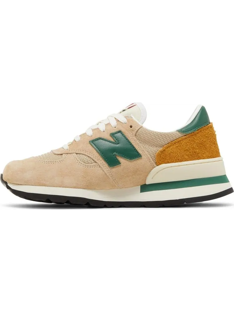 Кроссовки New Balance 990v1 Made in USA 'Tan Green' — изображение 3 из 4, бежевый