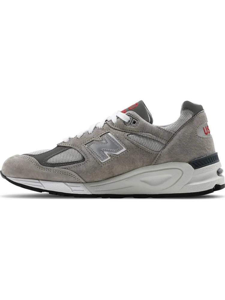 Кроссовки New Balance 990v2 Made in USA — изображение 3 из 8, серый/красный