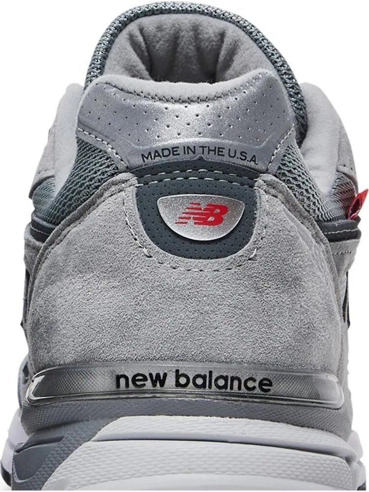 Кроссовки New Balance 990v4 Made In USA 'Red Label - Grey' — изображение 7 из 8, серый