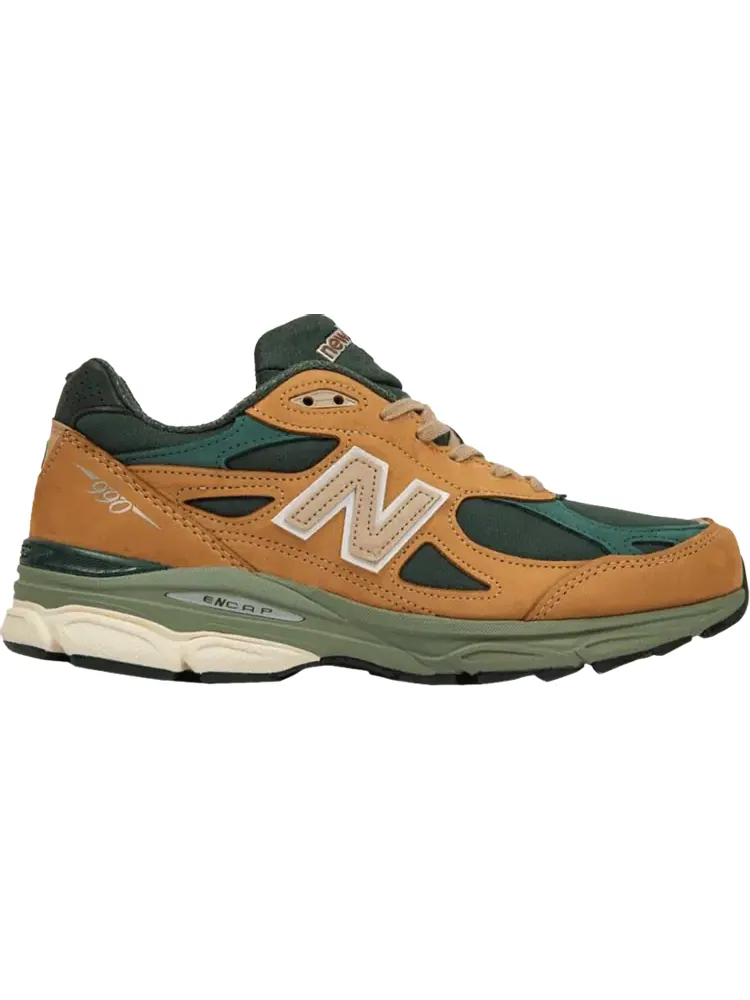 Кроссовки New Balance Teddy Santis x 990v3 Made in USA 'Tan Green' — изображение 1 из 1, загар