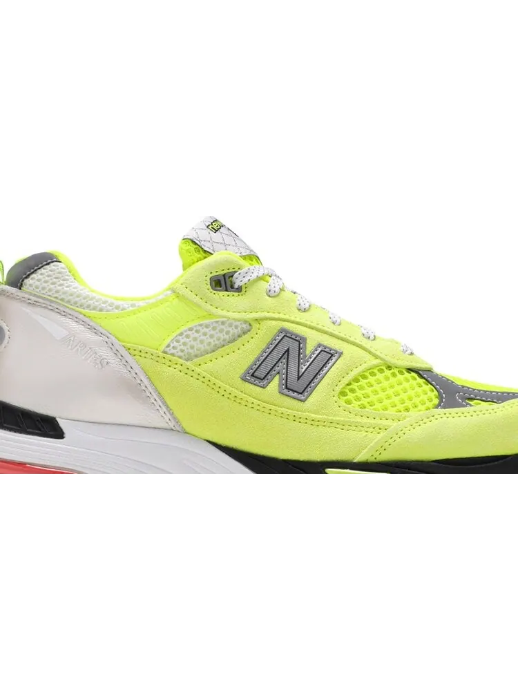 Кроссовки New Balance Aries x 991 Made in England 'Neon Yellow' — изображение 2 из 8, желтый