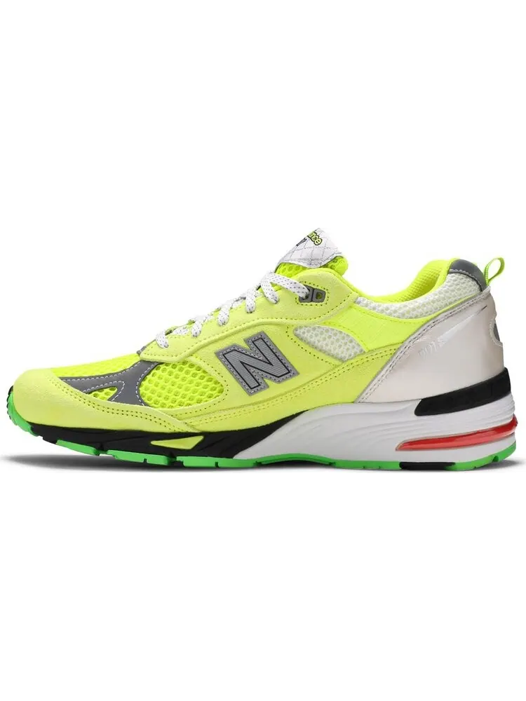 Кроссовки New Balance Aries x 991 Made in England 'Neon Yellow' — изображение 3 из 8, желтый