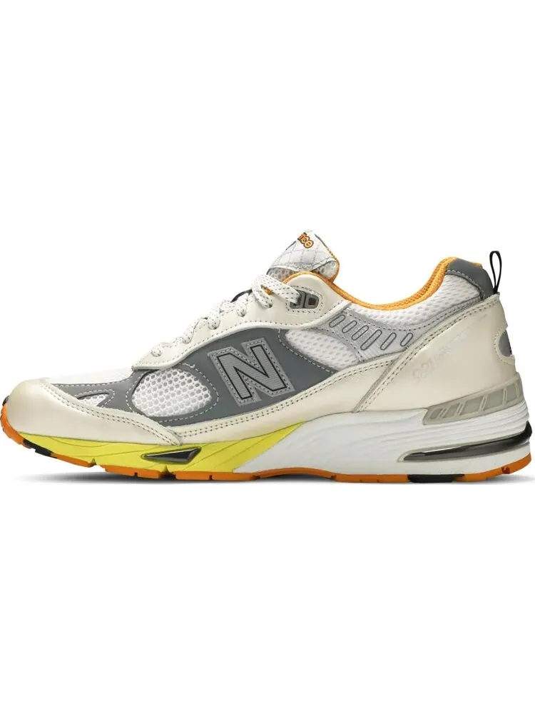 Кроссовки New Balance Aries x 991 Made In England 'Orange Silver' — изображение 3 из 8, серебряный
