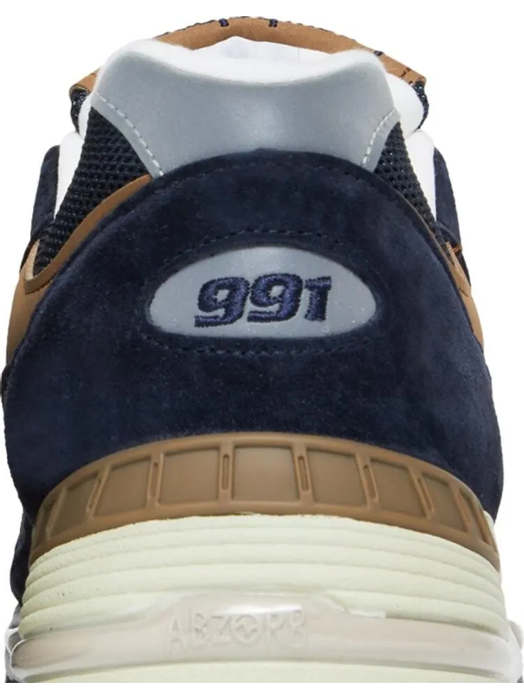 Кроссовки New Balance 991 Made In England 'Navy Brown' — изображение 7 из 8, синий