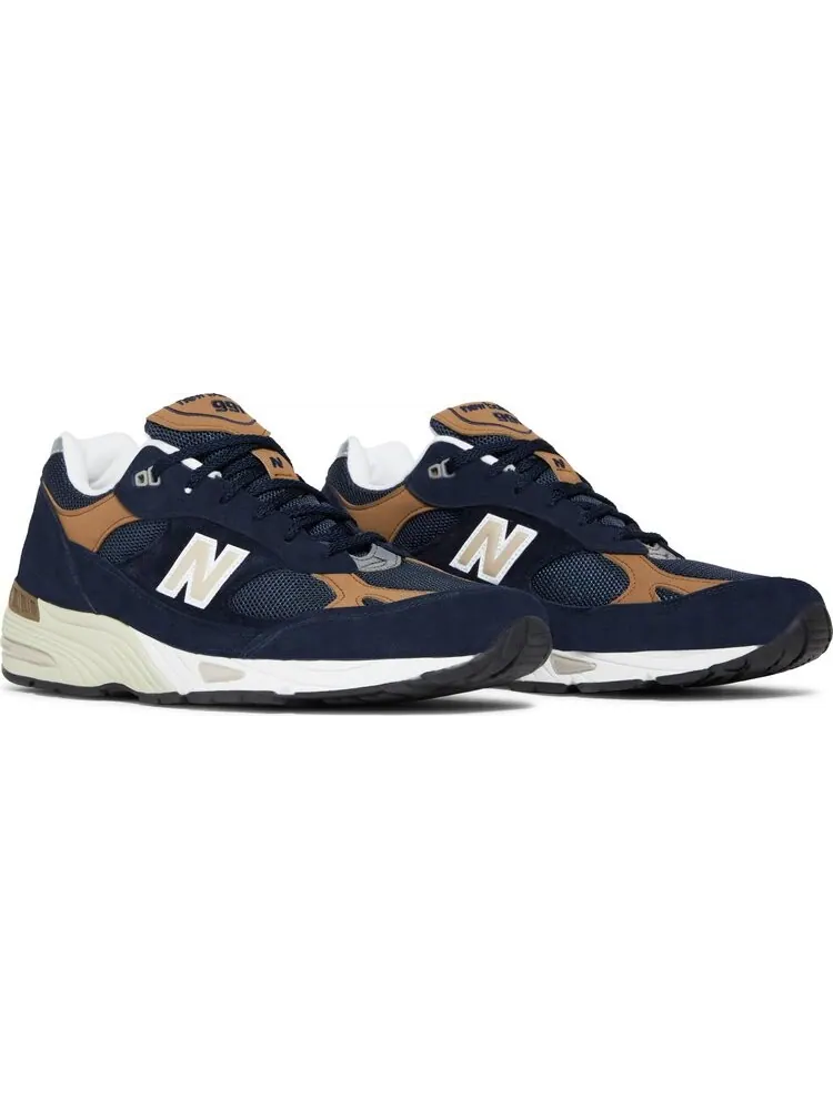 Кроссовки New Balance 991 Made In England 'Navy Brown' — изображение 8 из 8, синий