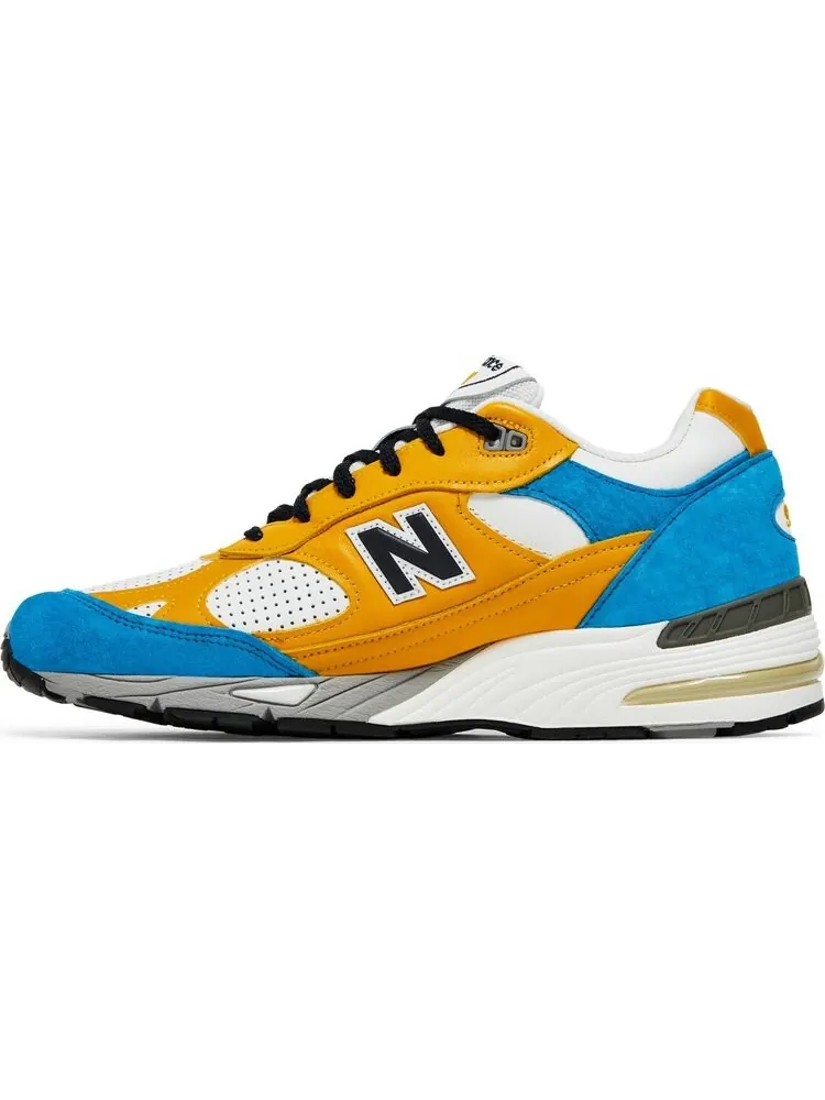 Кроссовки New Balance Sneakersnstuff x 991 Made in England 'Blue Yellow' — изображение 3 из 8, оранжевый