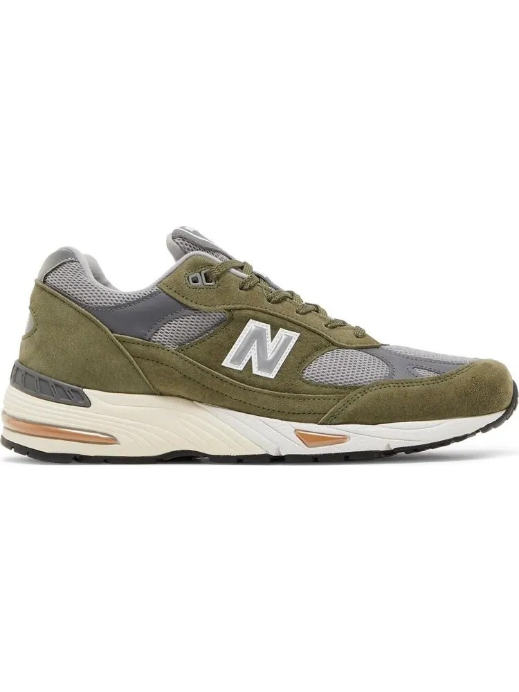 Кроссовки New Balance 991 Made in England 'Green Grey' — изображение 1 из 8, зеленый
