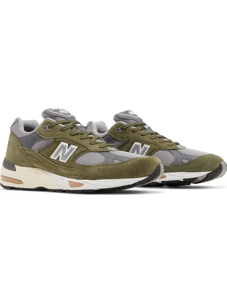 Кроссовки New Balance 991 Made in England 'Green Grey' — изображение 8 из 8, зеленый
