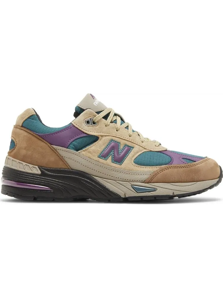 Кроссовки Palace x 991 Made in England 'Taos Taupe Grape' — изображение 1 из 4, бирюзовый