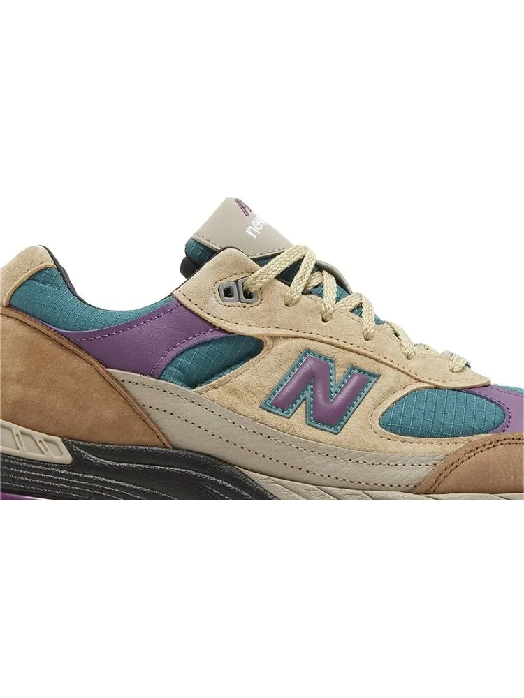 Кроссовки Palace x 991 Made in England 'Taos Taupe Grape' — изображение 2 из 4, бирюзовый