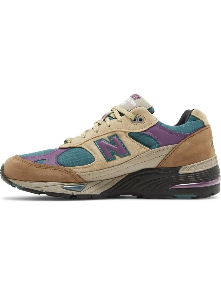Кроссовки Palace x 991 Made in England 'Taos Taupe Grape' — изображение 3 из 4, бирюзовый