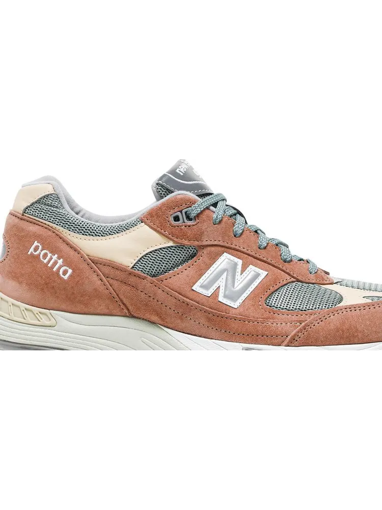 Кроссовки New Balance Patta x 991 Made in England 'Dusty Pink' — изображение 2 из 8, розовый