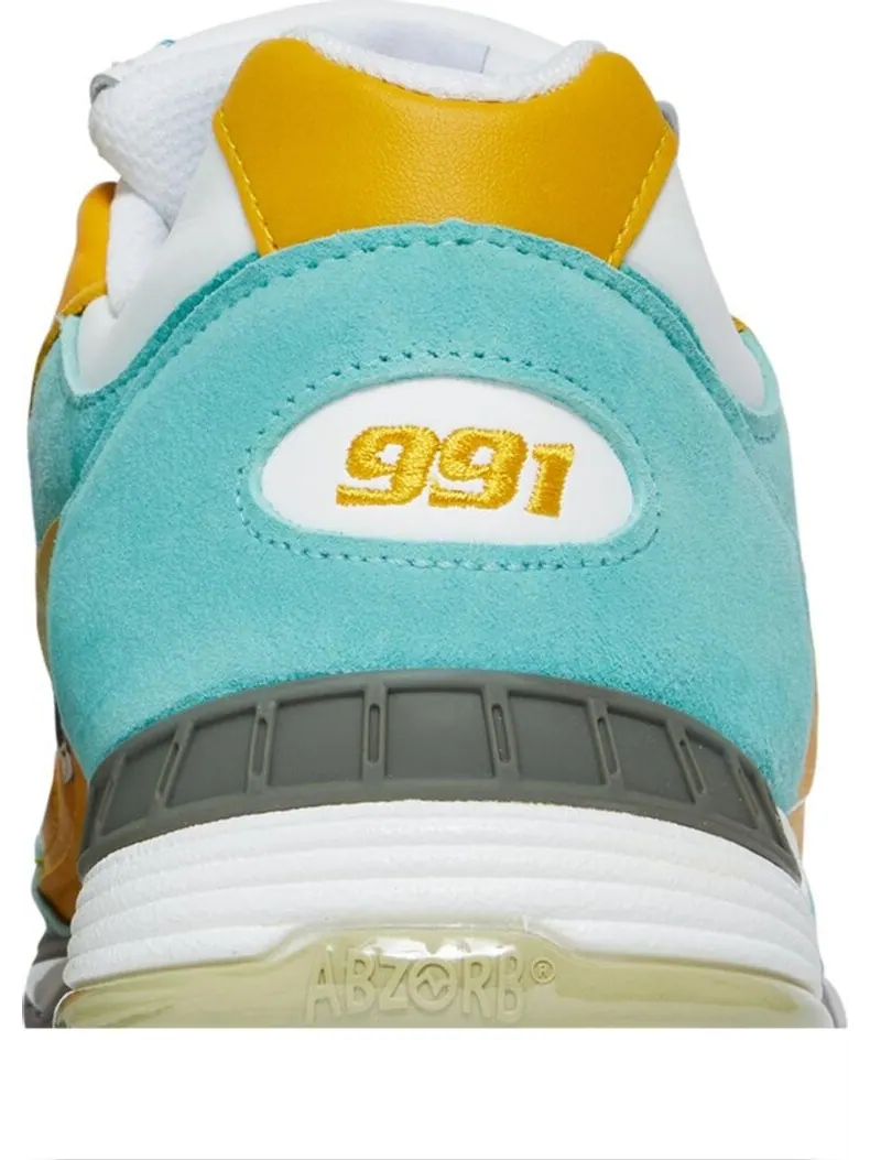 Кроссовки New Balance Sneakersnstuff x 991 Made in England 'Secret Colorway' — изображение 7 из 8, желтый