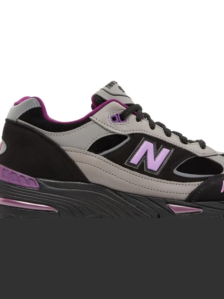 Кроссовки New Balance Stray Rats x 991 Made in England 'Black Purple' — изображение 2 из 8, черный