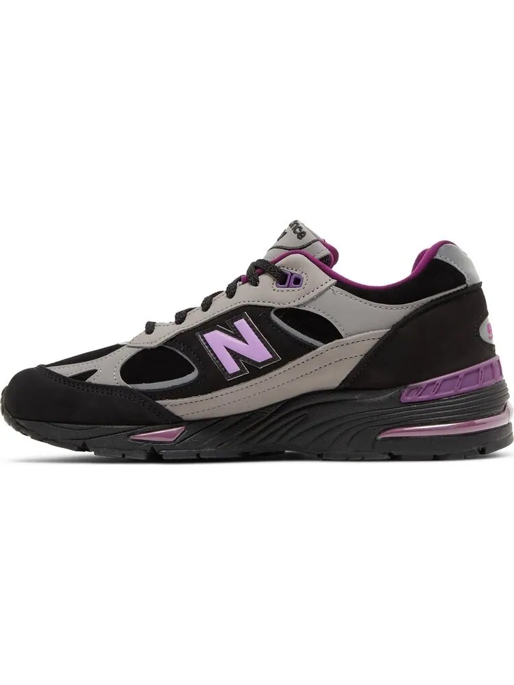 Кроссовки New Balance Stray Rats x 991 Made in England 'Black Purple' — изображение 3 из 8, черный