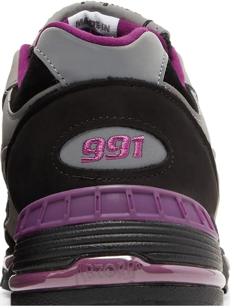 Кроссовки New Balance Stray Rats x 991 Made in England 'Black Purple' — изображение 7 из 8, черный