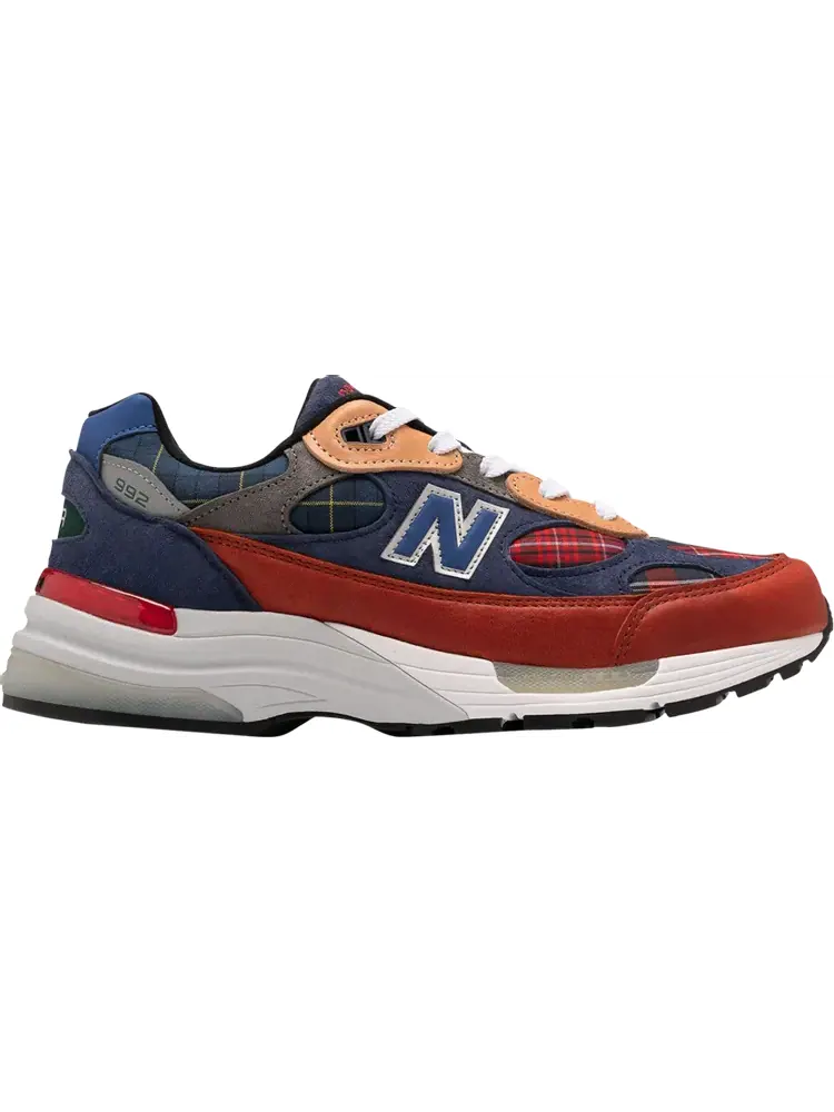 Кроссовки New Balance Concepts x 992 Made in USA 'Plaid' — изображение 1 из 1, оранжевый