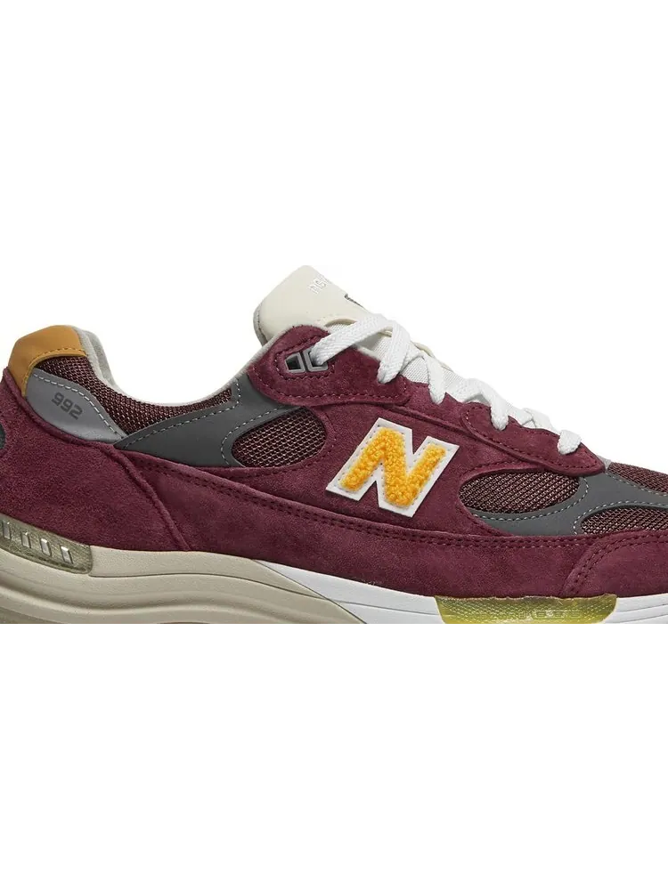 Кроссовки New Balance 992 Made in USA 'Burgundy' — изображение 2 из 8, красный