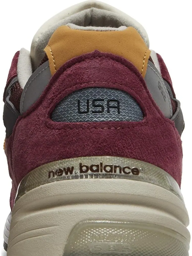 Кроссовки New Balance 992 Made in USA 'Burgundy' — изображение 7 из 8, красный