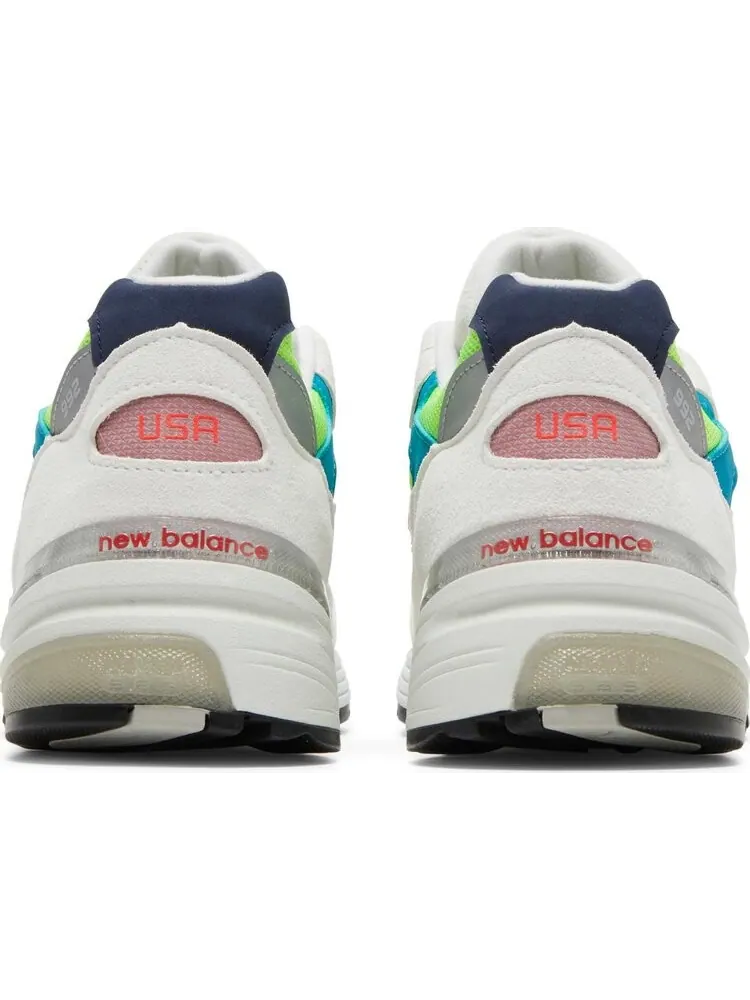 Кроссовки New Balance 992 Made in USA 'White Neon' — изображение 6 из 8, белый