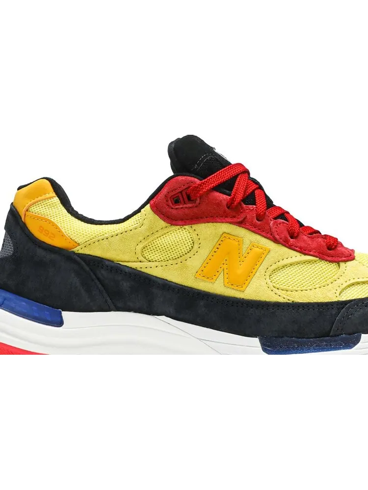 Кроссовки New Balance 992 Made in USA 'Atomic Yellow Red' — изображение 2 из 8, желтый