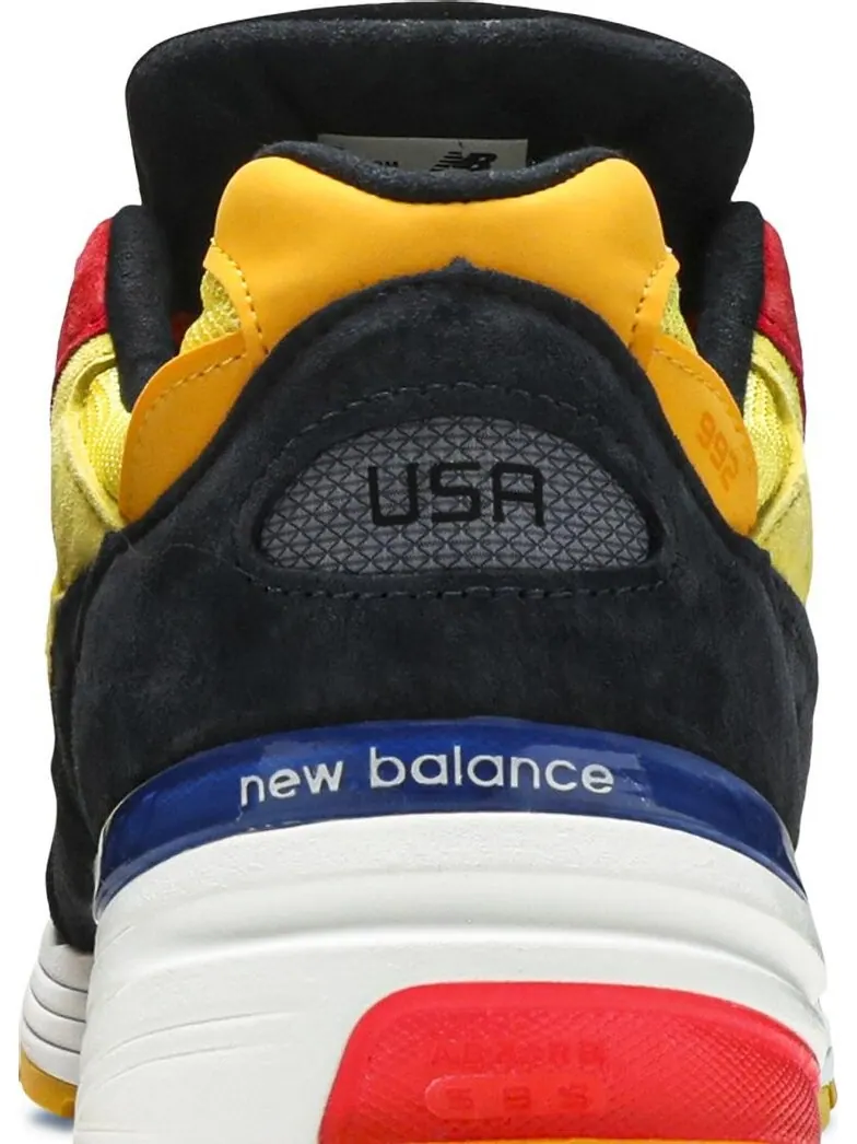 Кроссовки New Balance 992 Made in USA 'Atomic Yellow Red' — изображение 7 из 8, желтый