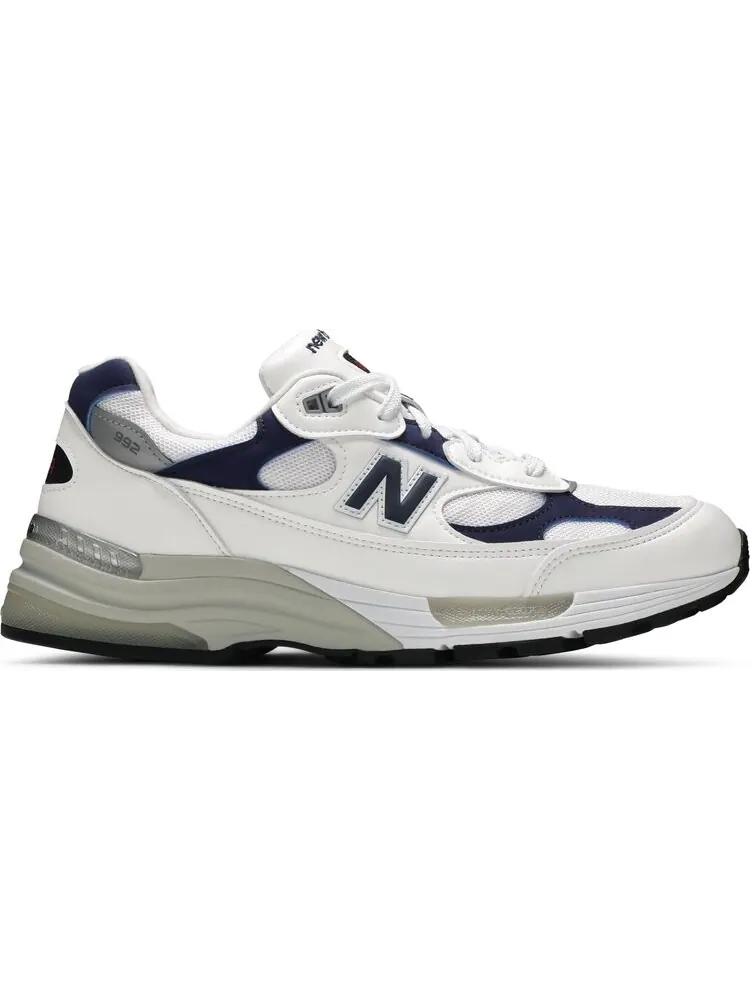 Кроссовки New Balance 992 Made in USA 'White Navy' — изображение 1 из 8, белый