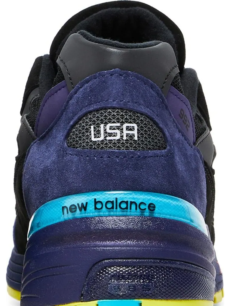 Кроссовки New Balance 992 Made in USA 'Black Purple' — изображение 7 из 8, черный