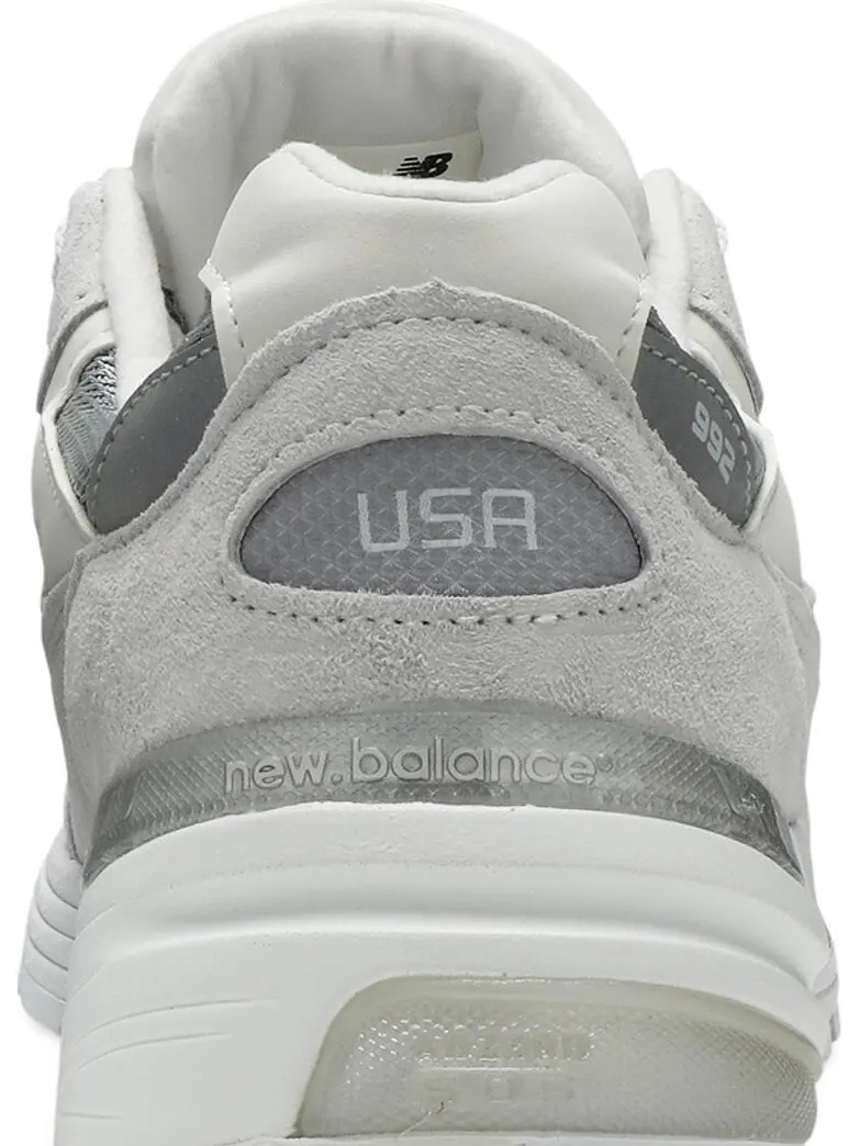 Кроссовки New Balance 992 Made in USA 'White Silver' — изображение 7 из 8, серый