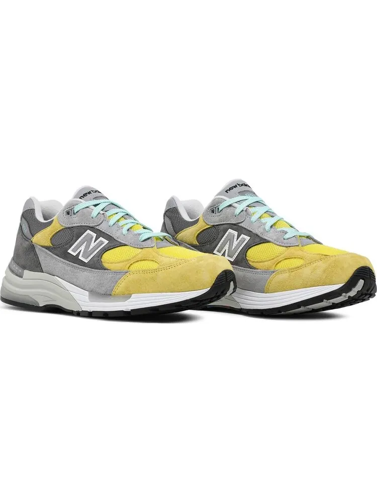 Кроссовки New Balance Amoeba Music x Nice Kicks x 992 Made in USA 'Peace Through Music - Grey' — изображение 8 из 8, желтый